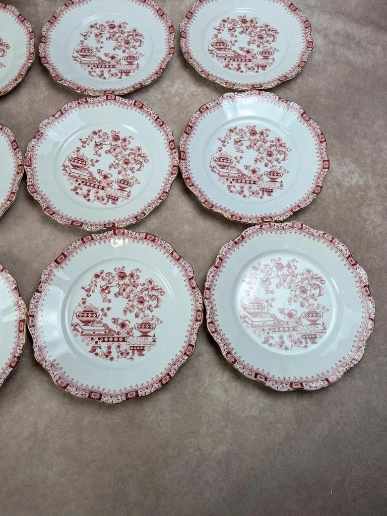 Lot of 12 dinner plates Seltmann Weiden Bavaria Theresia red – photo 6